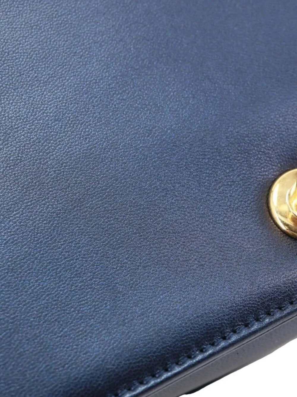 Chanel  Boy Flap Medium Cube Embossed Leather Shoulder Bag Navy Blue